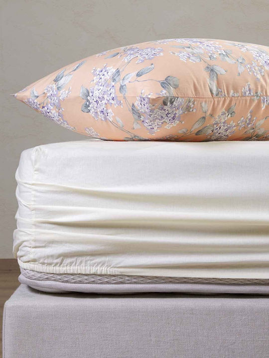 Peiraiki Patraiki Set Cearșafuri cu Elastic 160x200+35cm. Omega Piersică 4buc