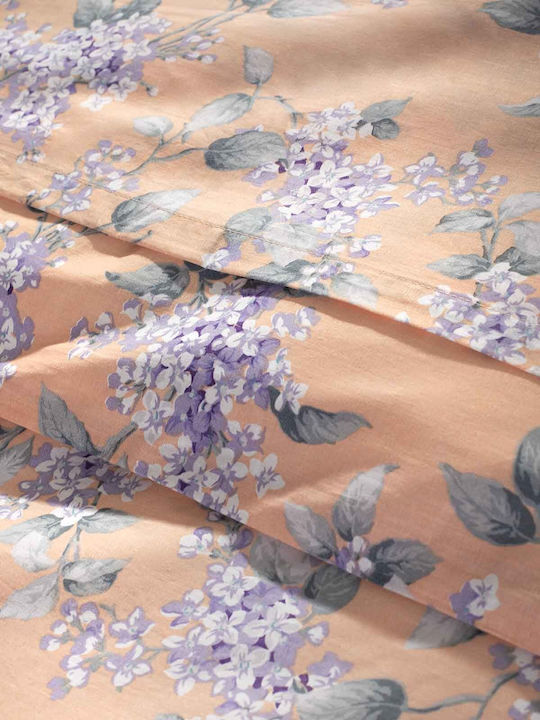 Peiraiki Patraiki Set Cearșafuri cu Elastic 160x200+35cm. Omega Piersică 4buc