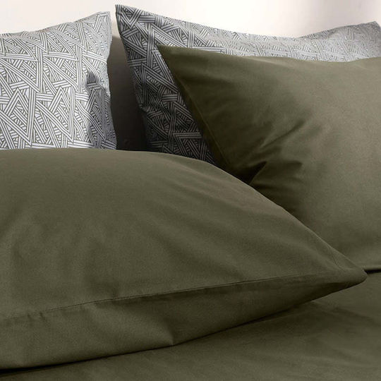 Cannon Sheet Set with 2 Pillowcases Super-Double with Elastic 160x200+33cm. Fresh Beetle 3pcs