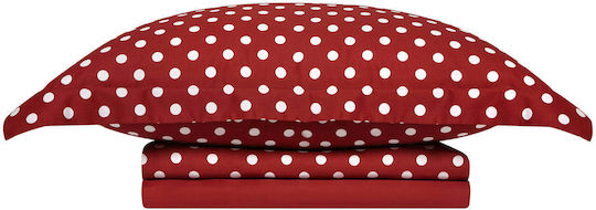 Royal Sheet Sets Queen 240x260cm. Sateen Signature Dots Red 4pcs
