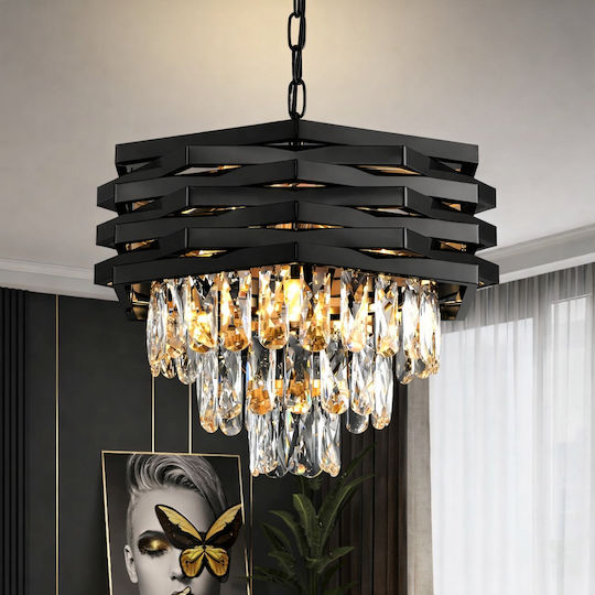 Alista Home Lumina Suspendată Neagră 30x30cm Alista Home Lumina Suspendată Neagră 30x30cm