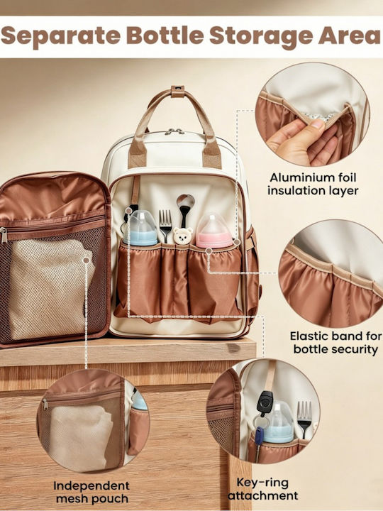 Miss Lulu Backpack Μπεζ