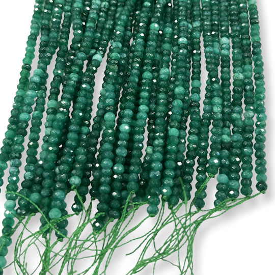 Mărgele Verzi Jade 3x4mm Fatetate