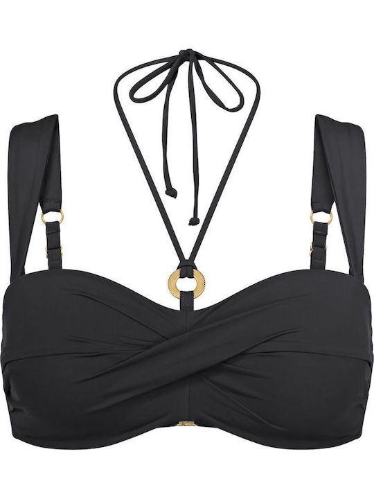 Trägerloses Bikinioberteil Schwarz