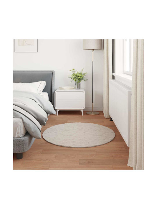 vidaXL Rug Round Beige