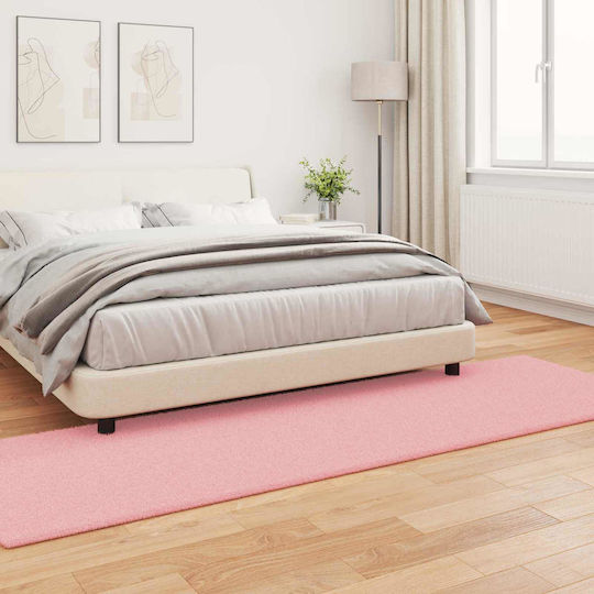 vidaXL Teppich Rechteckig Synthetisch,Polyester/Cotton/Leather Rosa