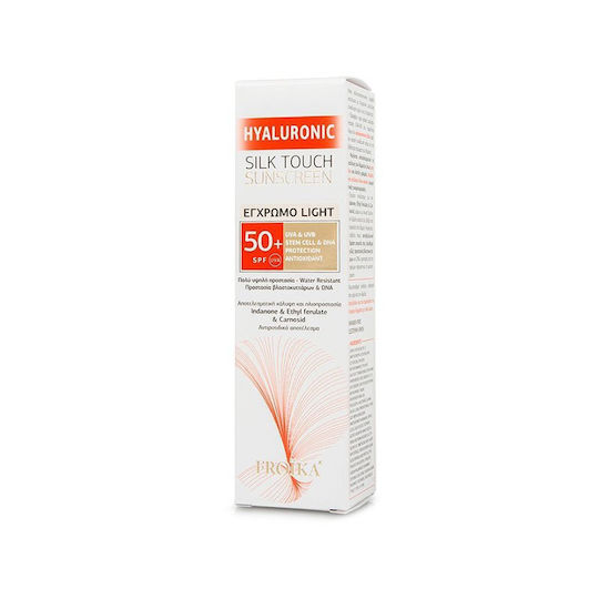 Froika Hyaluronic Silk Touch Tinted Light SPF 50+ Αδιάβροχη Αντηλιακή Κρέμα Προσώπου με Χρώμα 50ml