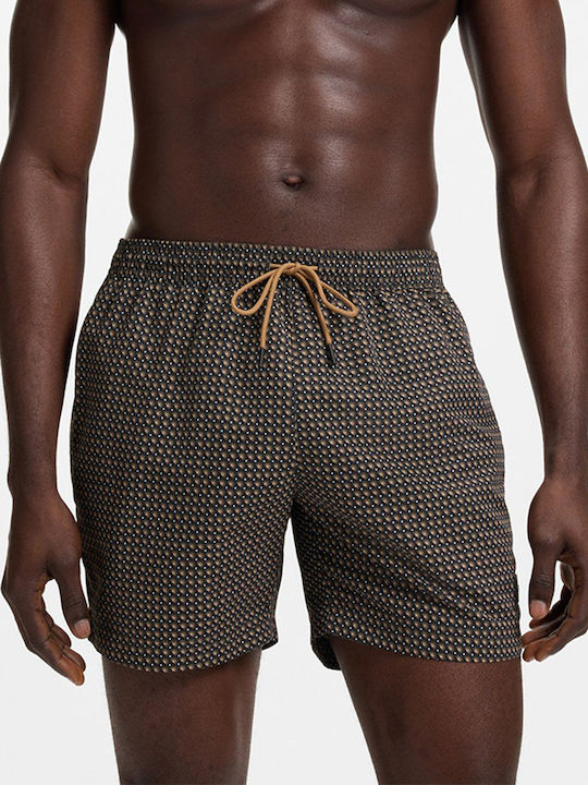 Vibe Men's Swimwear Shorts Jetblack With Patterns