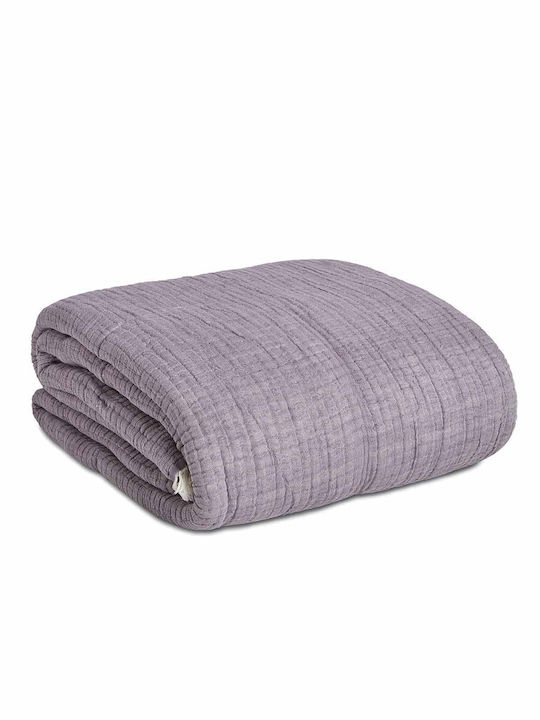 Aigaion Super Soft Покривало Единично Violet 170x240см
