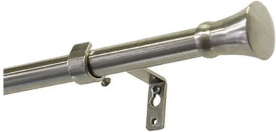 Gardinia Extendable Metallic Curtain Pole Single 120-210cm Optic