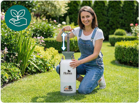 Plonos Pulverizator cu Presiune cu Capacitate de 8l 2.76bar în Culoare Gri