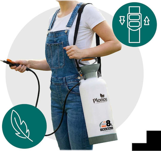 Plonos Pulverizator cu Presiune cu Capacitate de 8l 2.76bar în Culoare Gri