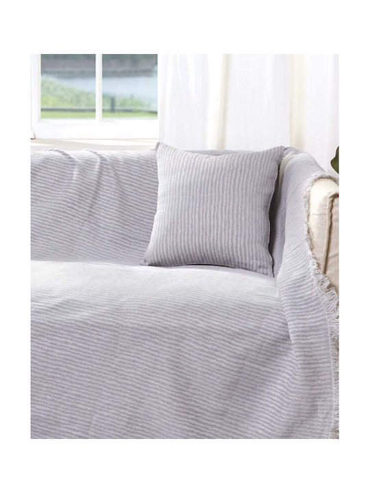 Bed&Bath Decorative Pillow Case from 100% Cotton Silver 40x40cm