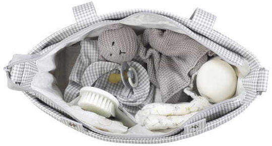 Pasito a Pasito Diaper Bag-Changing Mat Shoulder/Handbag Gray 37x24x13cm