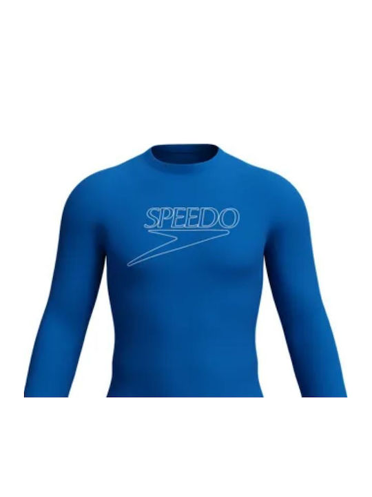 Speedo Men's Long Sleeve Sun Protection Shirt Blue