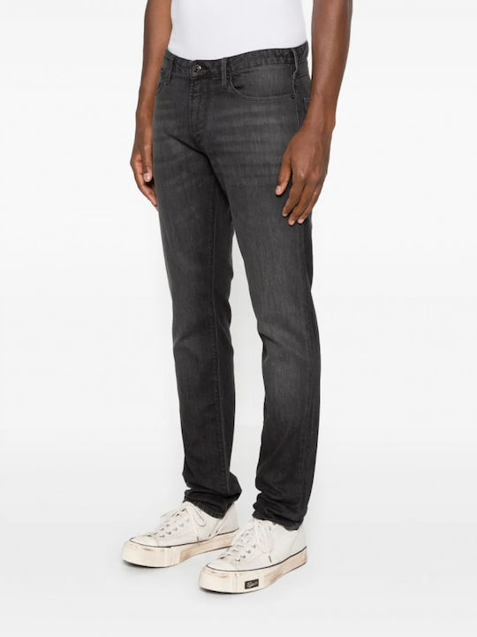 Emporio Armani Pantaloni De Blugi Elastic Slim Fit Gri Emporio Armani Pantaloni De Blugi Elastic Slim Fit Gri