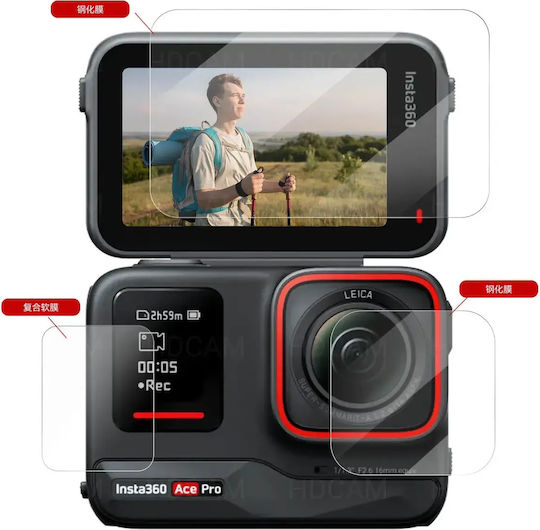 Telesin Glass Protectors Insta360 Ace Pro Both Screens Lens