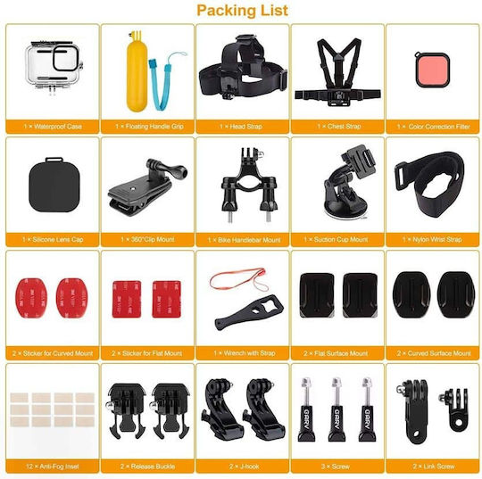 Water Shield Ultra Комплект GoPro Hero 9 10 11 12 13 Черен