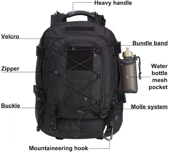 Rucsac Militar Negru 60l