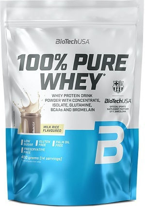 Biotech USA 100% Pure Whey Πρωτεΐνη Ορού Γάλακτος Χωρίς Γλουτένη με Γεύση Bourbon Vanilla 400gr