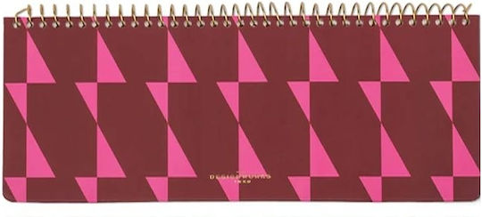 Εβδομαδιαίο Πλάνο Σπιράλ Burgundy & Pink 12.5x30 Designworks Ink