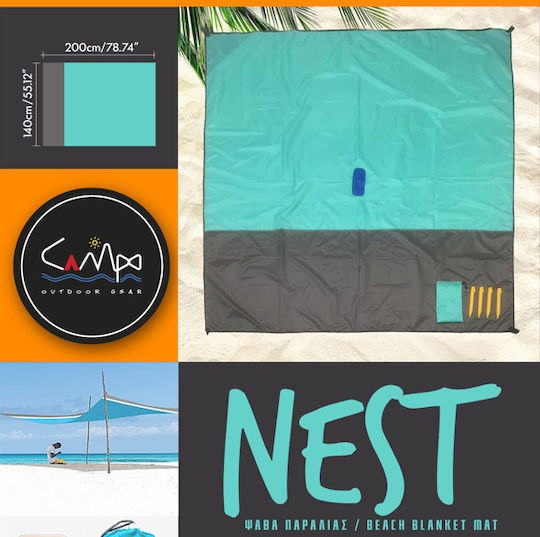 Campo Beach Mat Blue 210x200cm
