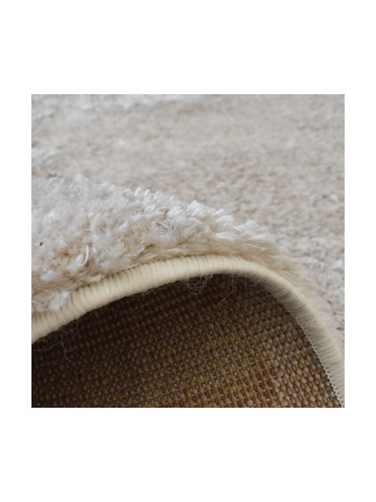 Shaggy Geometric Χαλί Ορθογώνιο Beige 120x170cm