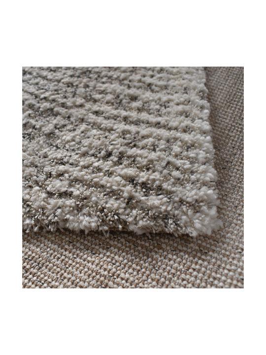 Shaggy Geometric Covor Living Rectangular Crem Gri 210x300cm