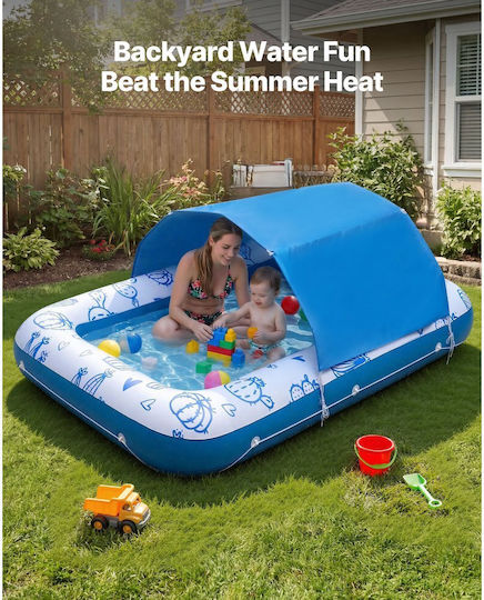 Vevor Aufblasbare Pool-Matratze Für 2 Personen Hellblaue 209x140cm