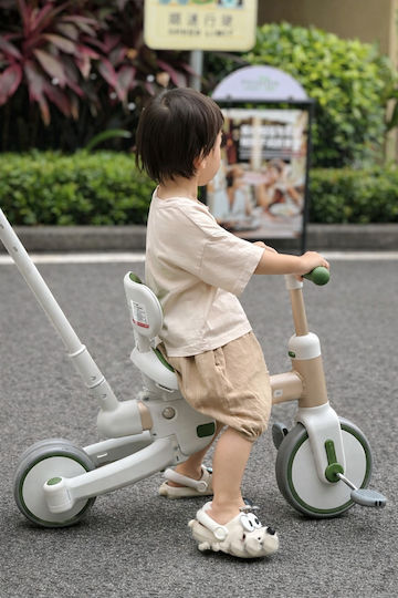 Lecoco Convertible Tricycle with Parental Handle for 5+ Years Brown