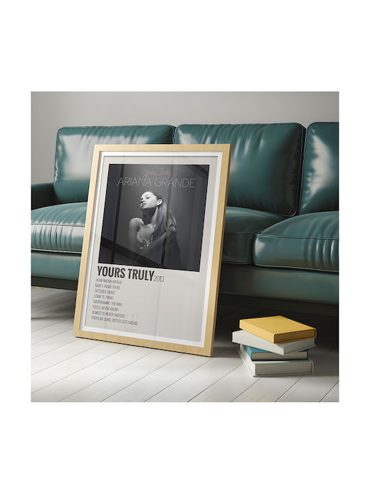 Music Poster Yours Truly Ariana Grande Ms739 30cm X 40cm Μαύρη Ξύλινη Κορνίζα