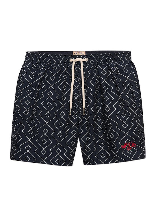 Stud Men's Swim Shorts Blue with Patterns