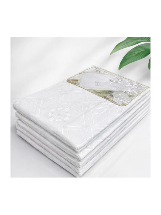 Stain Resistant White Tablecloth 140x180cm