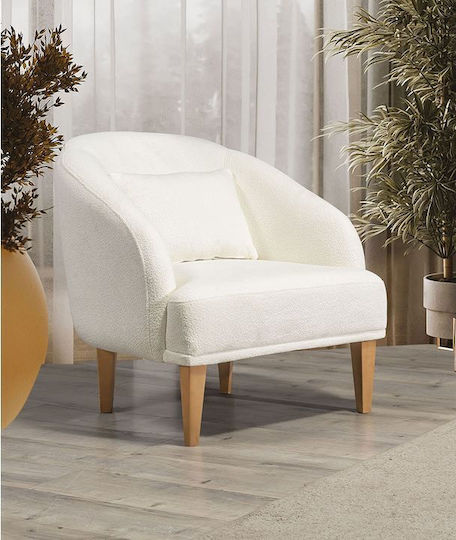 SteweHome Wohnzimmermöbel-Set Pera 3+3+1 2-Sitzer Braun Sessel Weiß 225x95x75 cm