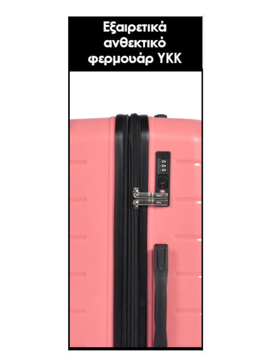 Lavor Βαλίτσες Ταξιδιού Σκληρές Ροζ Μέγιστου Ύψους 75εκ. με 4 Ρόδες