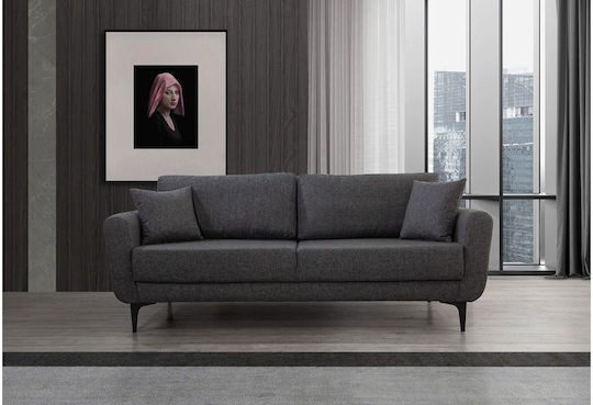 Stewehome Σετ Καναπέδων Ilayda 3+3+1 Απαλή Υφή Ανθρακί Κρεμ 208x93x98 Cm