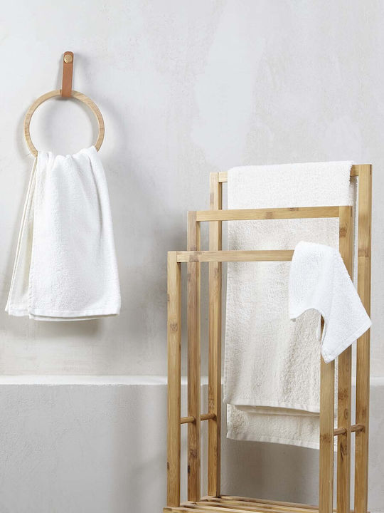 Peiraiki Patraiki Bath Towel Set 3pcs White Weight 440gr/m²