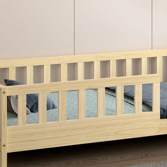 Παιδικό Κρεβάτι Montessori Κλασικό Μονό Μπεζ για Στρώμα 90x190cm