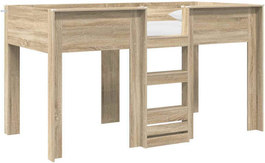 Kinderbett Koje Einzeln Beige für Matratze 90x200cm