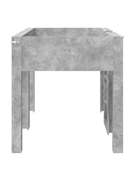 Kids Bunk Bed Single Gray for Mattress 80x200cm