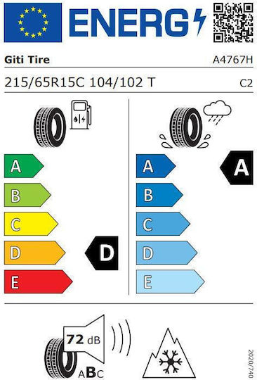 All Season Reifen Giti Gitivanallseason La1 215/65R15C 104/102T