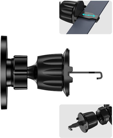 Tech-Protect N56 & Vent Car Mount Βάση Κινητού Αυτοκινήτου με Μαγνήτη Μαύρη