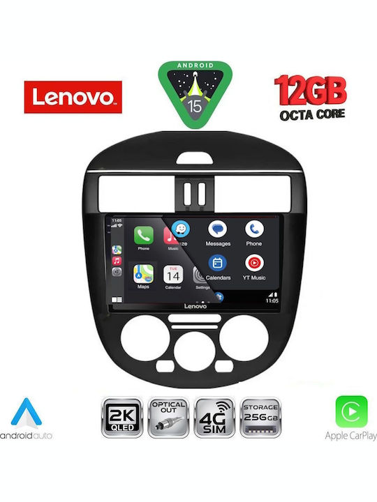 Lenovo Car Audio System for Nissan Tiida 2013-2023 with A/C (Bluetooth/USB/WiFi/GPS/Apple CarPlay/Android Auto) with 9" Touch Screen