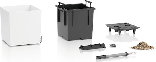 Lechuza Cube Αυτοποτιζόμενη Γλάστρα Λευκή 30x30x30εκ.
