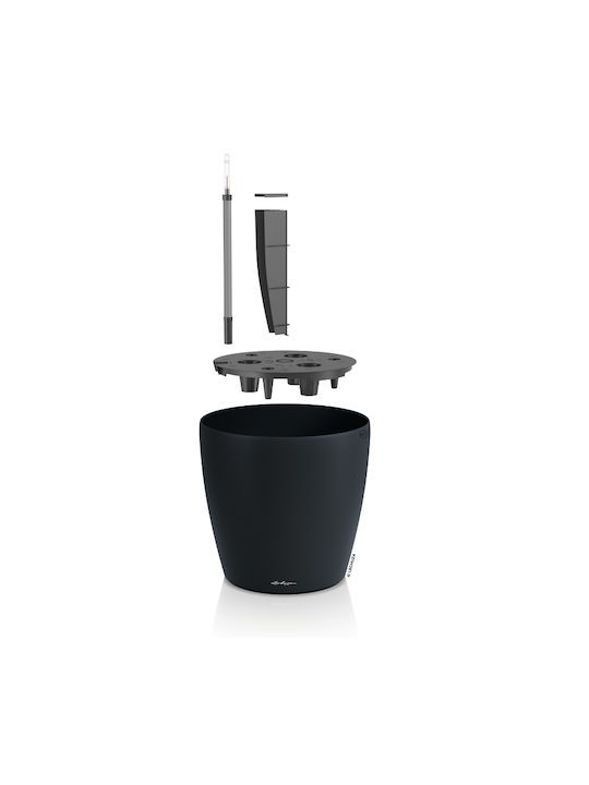 Lechuza Classico Eco Self-Watering Plastic Flower Pot Dark Gray 49x49x46cm