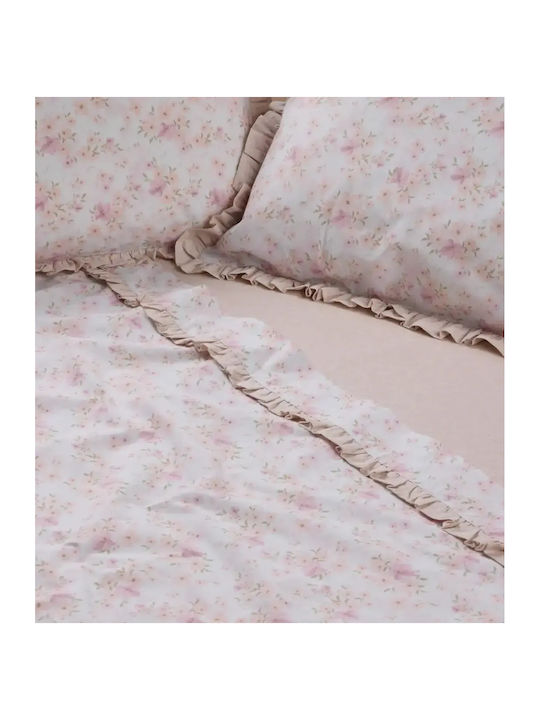 Das Home Σετ Παπλωματοθήκη Βαμβακερή 220x240cm Υπέρδιπλη με 2 Μαξιλαροθήκες Daily Nude