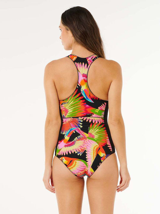 One Piece Swimsuit with Removable Padding Black