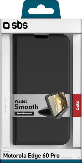SBS Smooth Портмоне Силикон Черен (Motorola Edge 60 Pro)
