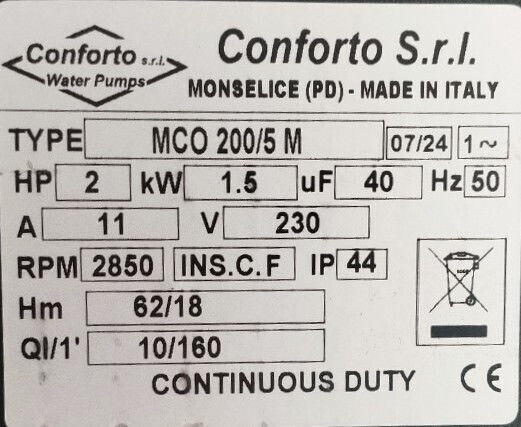 Ηλεκτρική Αντλία Επιφάνειας 2hp