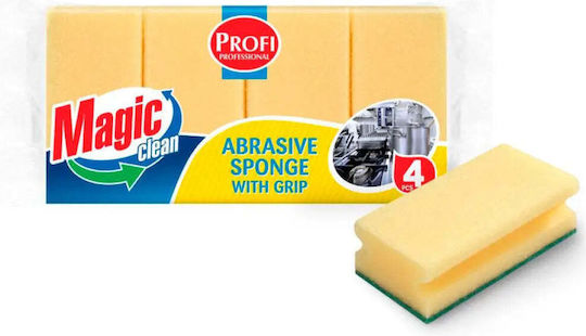 Küchenschwämme Kanal 4 Stück Pro 26,5 x 12,5 x 4,5 cm Magic Clean